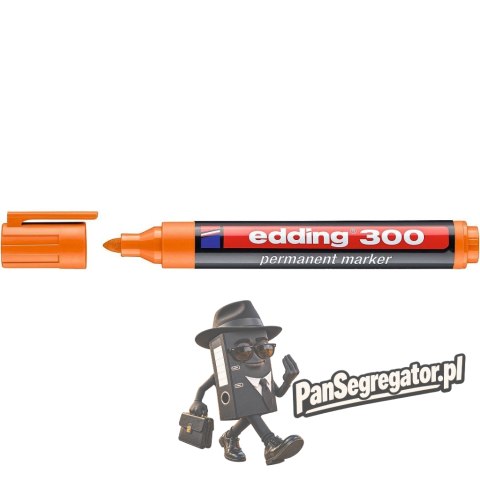 Marker permanentny pomarańczowy okrągła końcówka 300/006/P EDDING