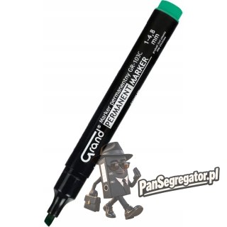 Marker permanentny zielony ścięty opakowanie 12 sztuk GR-103C GRAND