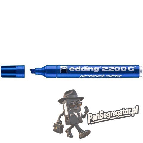 Marker pernamentny 2200/003 ścięty niebieski EDDING