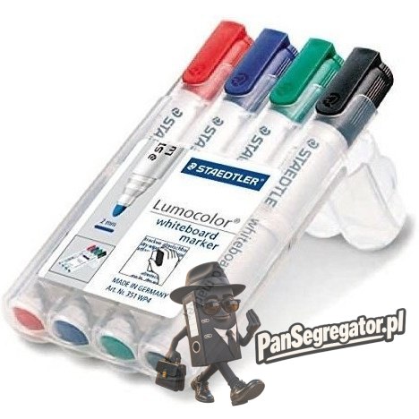 Marker suchościeralny 351 WP4 4szt w etui STAEDTLER