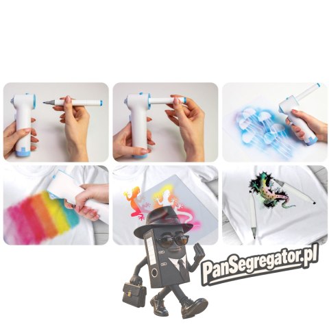 Markery do tkanin + pistolet AIRBRUSH zestaw spray FIORELLO T-shirt GR-9900 170-2865