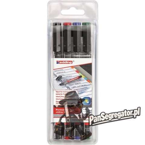 Markery niezmywalne do folii 4 kol. 0,3mm 140S/4S ED EDDING