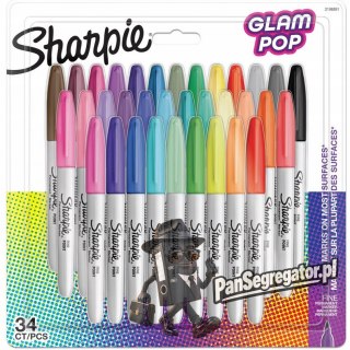 Markery permanentne SHARPIE Glam Pop 34 kolory 2198891