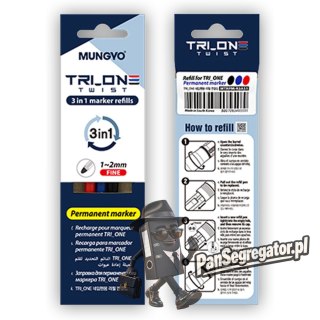 Wkłady do markera permanentnego 3w 1 ( 3 kolory) TT9011 MUNGYO