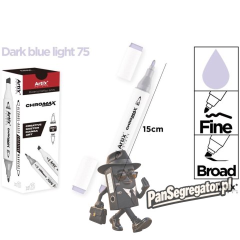 Marker alkoholowy dwustronny DARK BLUE LIGHT PP915-75 ARTIX