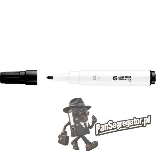 Marker do tablic suchościeralnych i flipchartów MM350 końcówka okrągła czarny MM350-02 MEMOBE