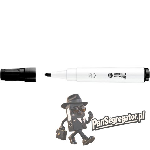 Marker do tablic suchościeralnych i flipchartów MM350 końcówka okrągła czarny MM350-02 MEMOBE