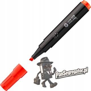 Marker permanentny M201 końcówka ścięta 1-4mm czerwony MM201-05 MEMOBE