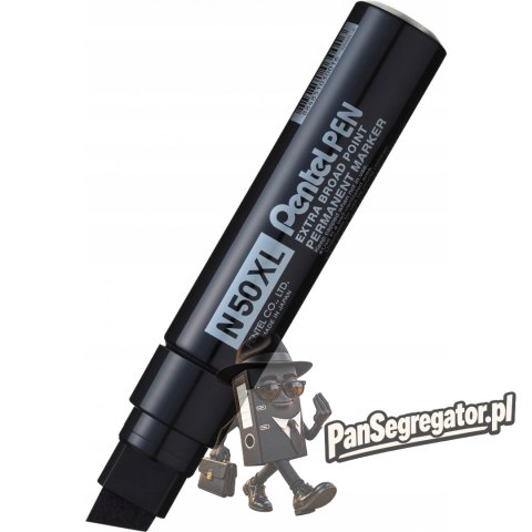 Marker permanentny N50XL-A czarny ścięty 8-15,4mm PENTEL