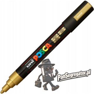Marker z farbą plakatową UNI Posca PC-5M, nr.25 złoty
