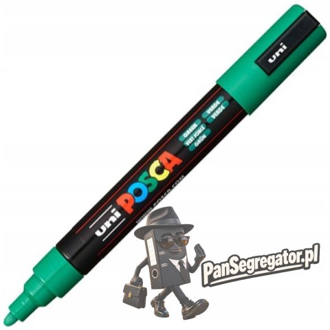 Marker z farbą plakatową UNI Posca PC-5M, nr.6 zielony