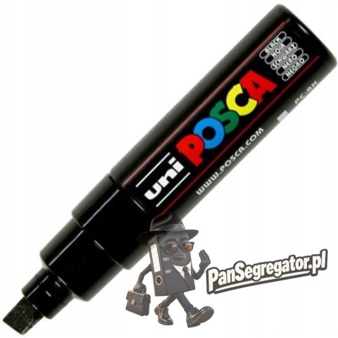 Marker z farbą plakatową UNI Posca PC-8K, nr.24 czarny