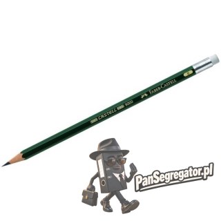 Ołówek CASTELL 9000 B z gumką (12szt.) 119201 Faber-Castell
