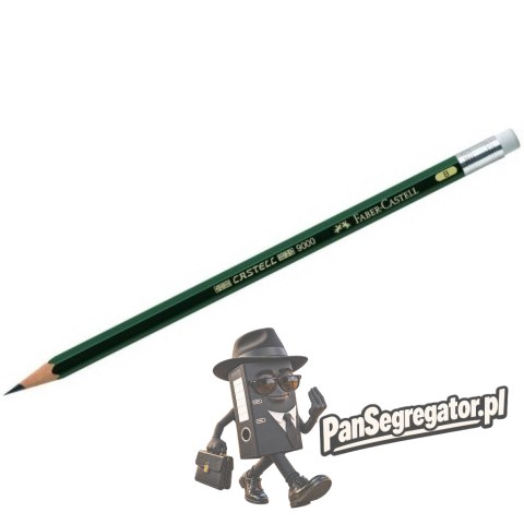 Ołówek CASTELL 9000 B z gumką (12szt.) 119201 Faber-Castell