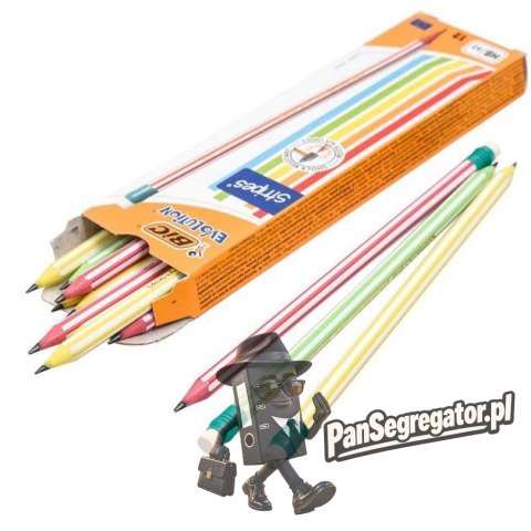 Ołówek EVOLUTION STRIPES z gumką HB 8960342 BIC