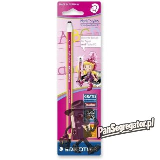 Ołówek HB trójkątny różowy NORIS STYLUS z rysikiem do tabletów SB 119202BKL STAEDTLER