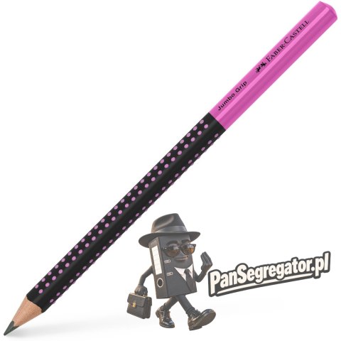Ołówek JUMBO GRIP TWO TONE czarny/różowy 511911 FABER CASTELL