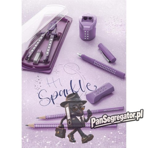 Ołówek JUMBO SPARKLE fioletowy metallic 111663 Faber-Castell