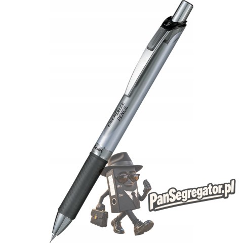Ołówek automatyczny 0,5mm czarny Energize PL75 ergonomiczna obudowa PENTEL