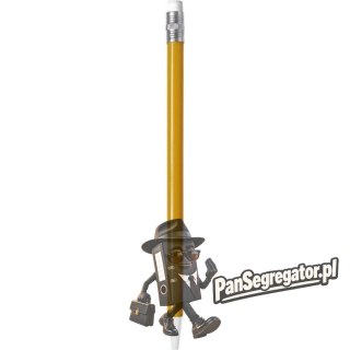 Ołówek automatyczny 0,7mm z gumką żółta obudowa BULK