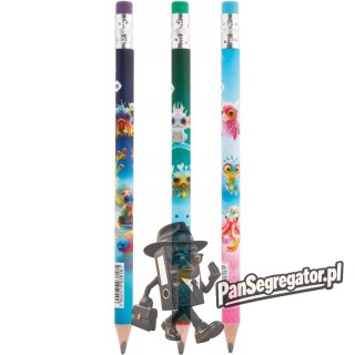 Ołówek do nauki pisania jumbo trójkątny 2B Aqua Cuties HA 3132 01AC-2B HAPPY COLOR