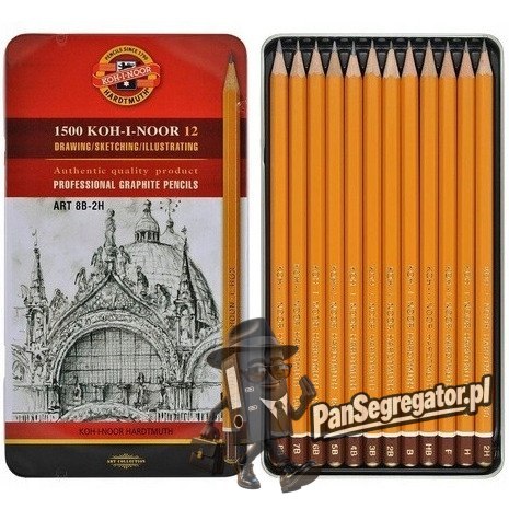 Ołówek grafitowy ART komplet 8B-2H 12szt. 1502/II KOH-I-NOOR