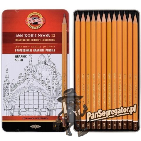 Ołówek grafitowy GRAPHIC komplet 5B-5H 12 szt. 1502/III KOH-I-NOOR