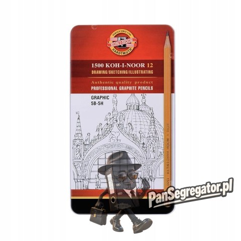 Ołówek grafitowy GRAPHIC komplet 5B-5H 12 szt. 1502/III KOH-I-NOOR