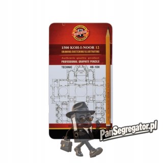 Ołówek grafitowy TECHNIC komplet HB-10H 12szt. 1502/I KOH-I-NOOR