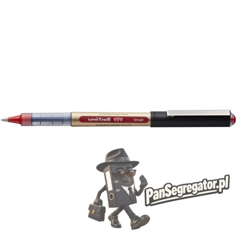 Pióro kulkowe 1mm UNI UB-150-10 czerwony obudowa złota
