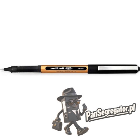 Pióro kulkowe 1mm UNI UB-150-10E czarny obudowa złota