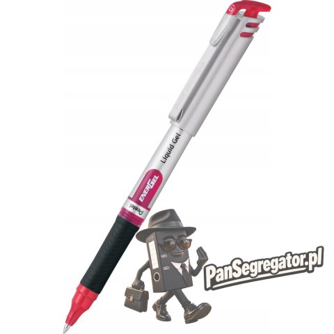 Pióro kulkowe EnerGel BL17 czerwone 0.7mm PENTEL