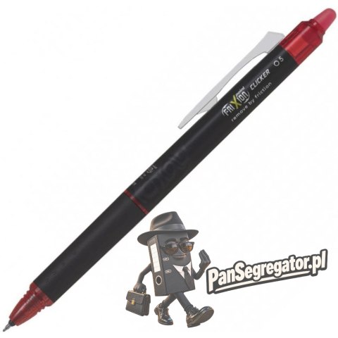 Pióro kulkowe FRIXION POINT CLICKER 0,5 czerwone PIBLRT-FRP5-R PILOT