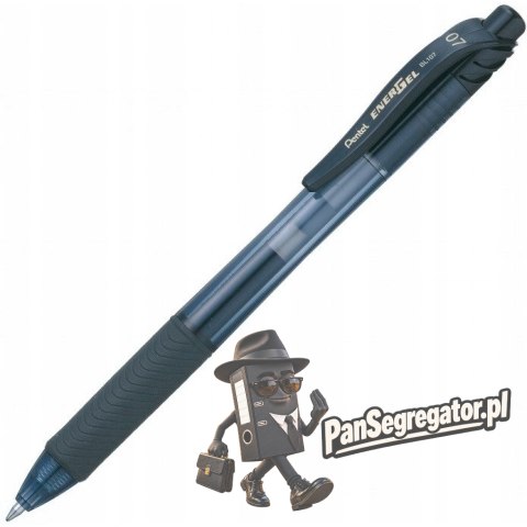 Pióro kulkowe PENTEL BL107 0.7mm czarne z tuszem żelowym