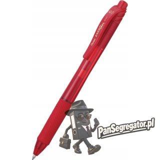 Pióro kulkowe PENTEL BL107 0.7mm czerwone z tuszem żelowym