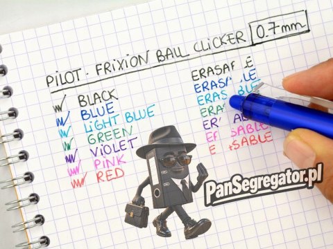 Pióro kulkowe PILOT FRIXION CLICKER fioletowe PIBLRT-FR7-V