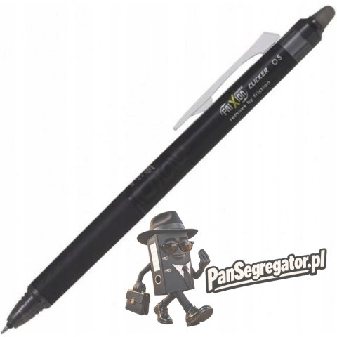 Pióro kulkowe Pilot clicker Frixion 0,5mm czarne BLRT-FR5-B