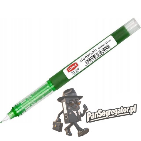 Cienkopis kapilarny 0,5mm zielony TO-347 TOMA