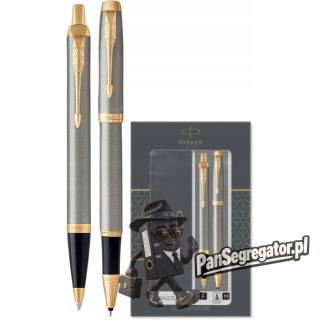 Komplet pióro kulkowe + długopis IM brush metal GT PARKER 2093217