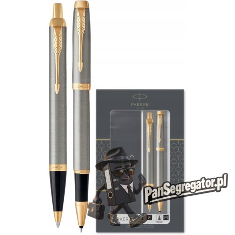 Komplet pióro kulkowe + długopis IM brush metal GT PARKER 2093217