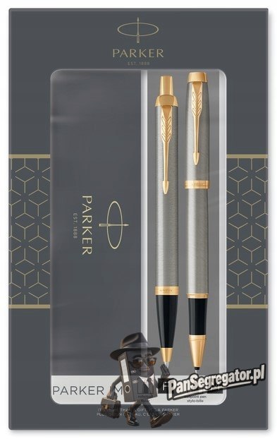 Komplet pióro kulkowe + długopis IM brush metal GT PARKER 2093217