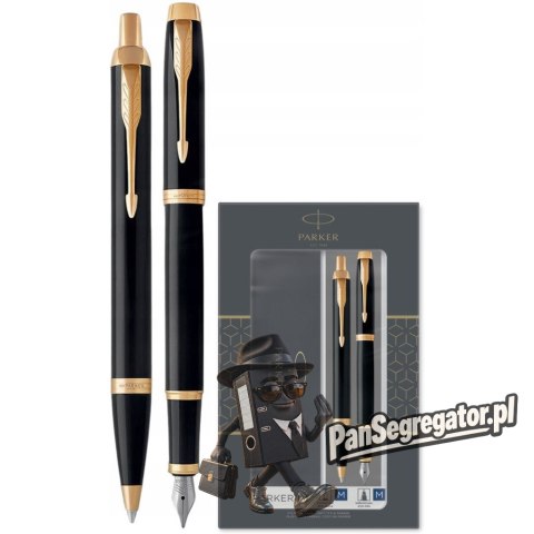 Komplet pióro wieczne + długopis IM DUO czarny GT PARKER 2093216