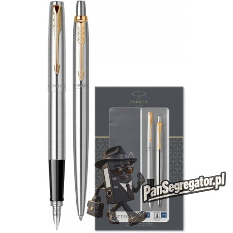 Komplet pióro wieczne + długopis JOTTER STAINLESS STEEL GT PARKER 2093257