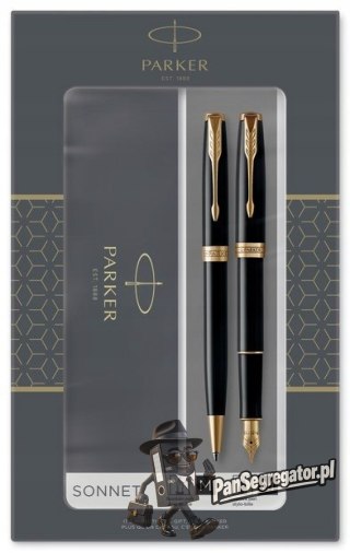 Komplet pióro wieczne + długopis SONNET czarna laka GT PARKER 2093371