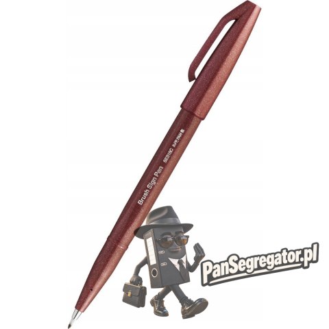 Pisak BRUSH SIGN PEN brązowy SES15C-E PENTEL