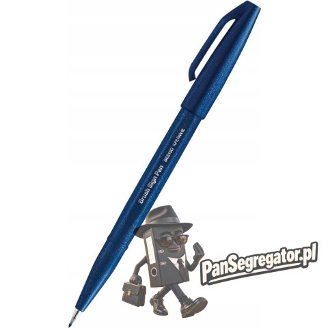 Pisak BRUSH SIGN PEN niebiesko-czarny SES15C-CAX PENTEL