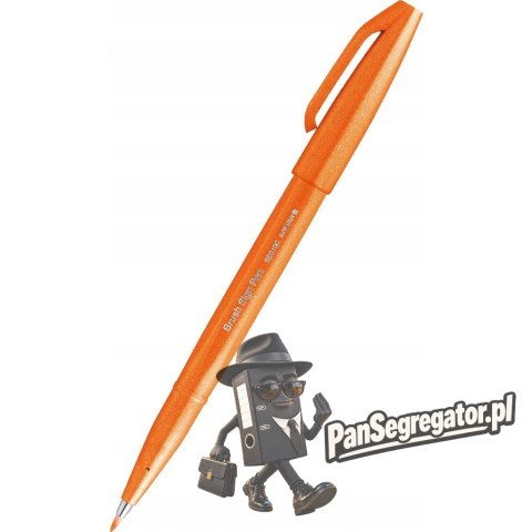 Pisak BRUSH SIGN PEN pomarańczowy SES15C-F PENTEL