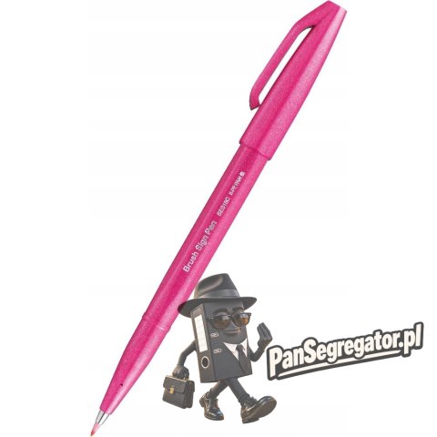 Pisak BRUSH SIGN PEN różowy SES15C-P PENTEL