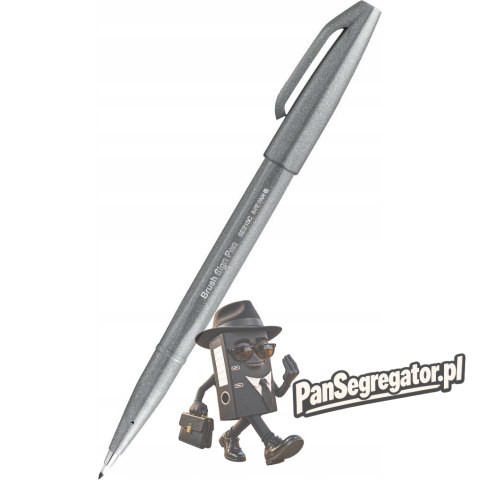 Pisak BRUSH SIGN PEN szary SES15C-N PENTEL