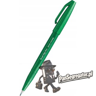 Pisak BRUSH SIGN PEN zielony SES15C-D PENTEL